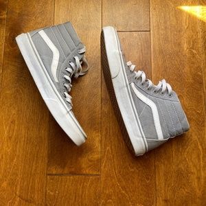 Vans Y2K Sk8 Hi top Old Skool Skate Shoes Gray Unisex EUC